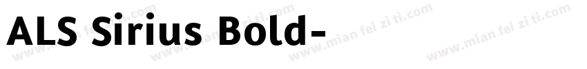 ALS Sirius Bold字体转换